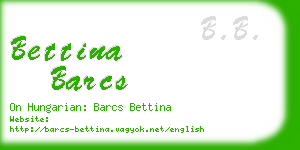 bettina barcs business card